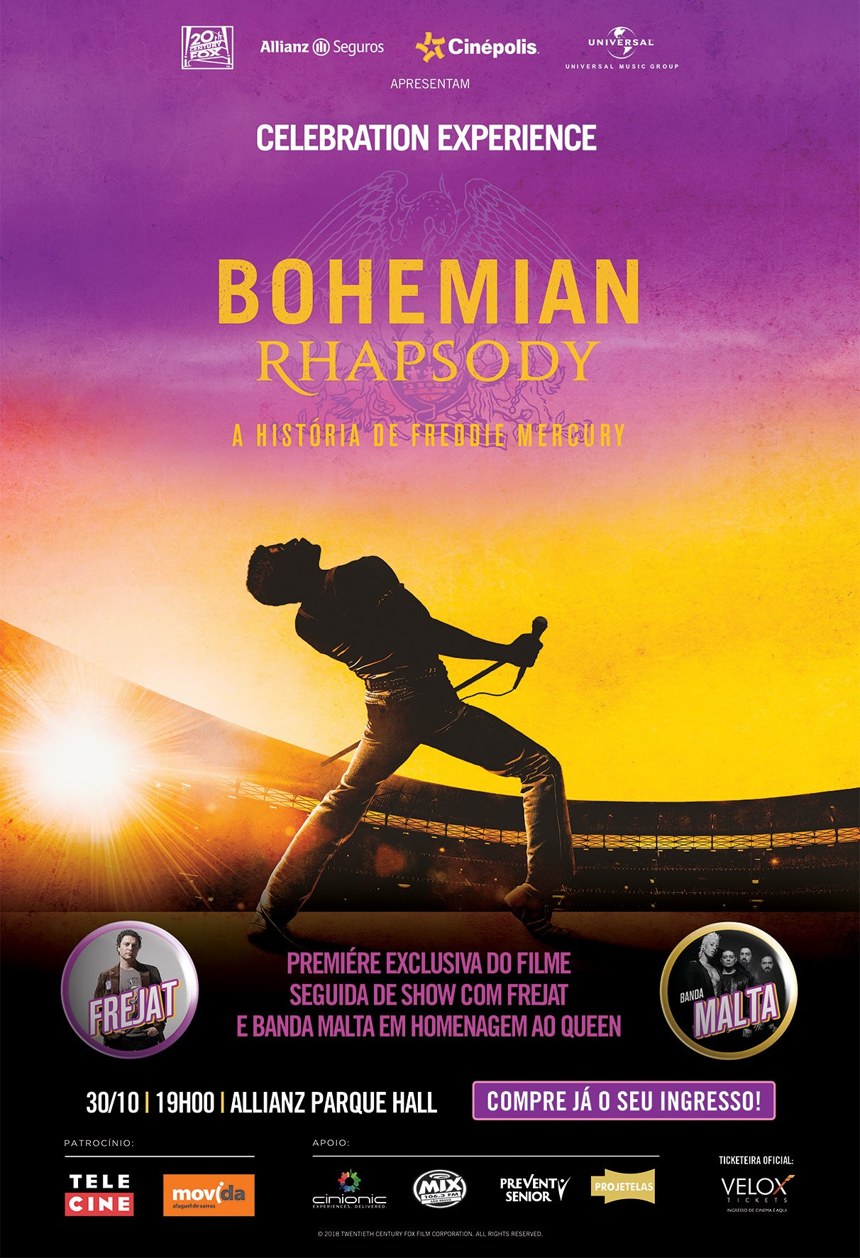 Estreia exclusiva de 'Bohemian Rhapsody' terá show de Frejat e Banda Malta