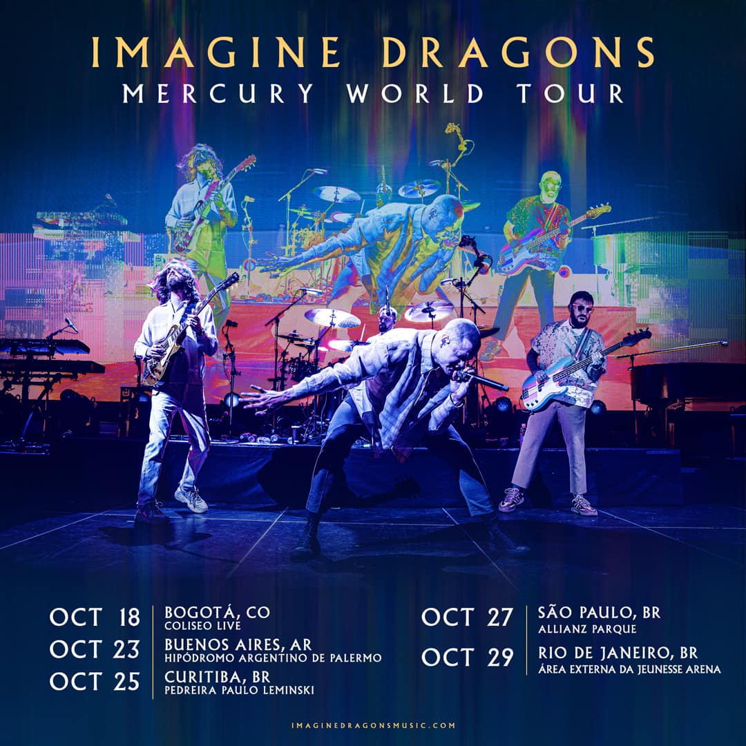  Imagine Dragons fará shows no Brasil em outubro; veja preços